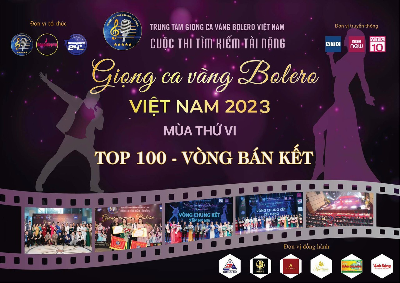 Công bố TOP 100 lọt vòng Bán kết 1 Giọng ca vàng Bolero Việt Nam 2023 - mùa thứ VI